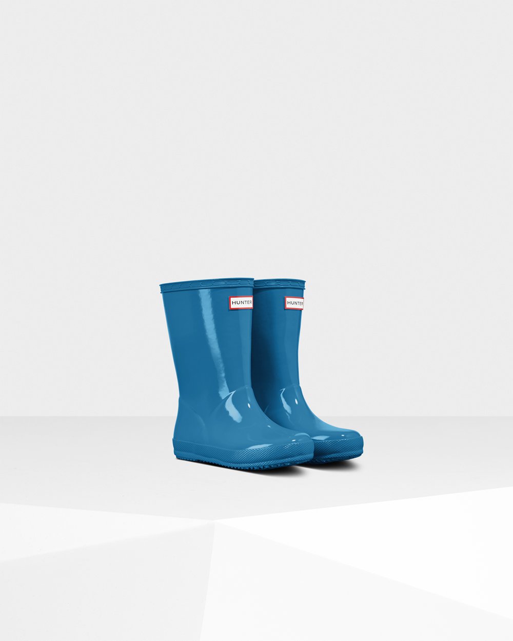 Hunter Niños Original First Classic Gloss - Botas de Lluvia Azules - 560-WUHXZV